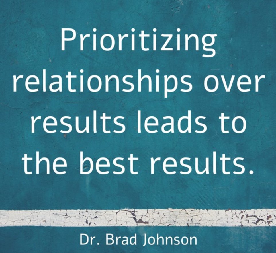 Leaders, Relationships over results