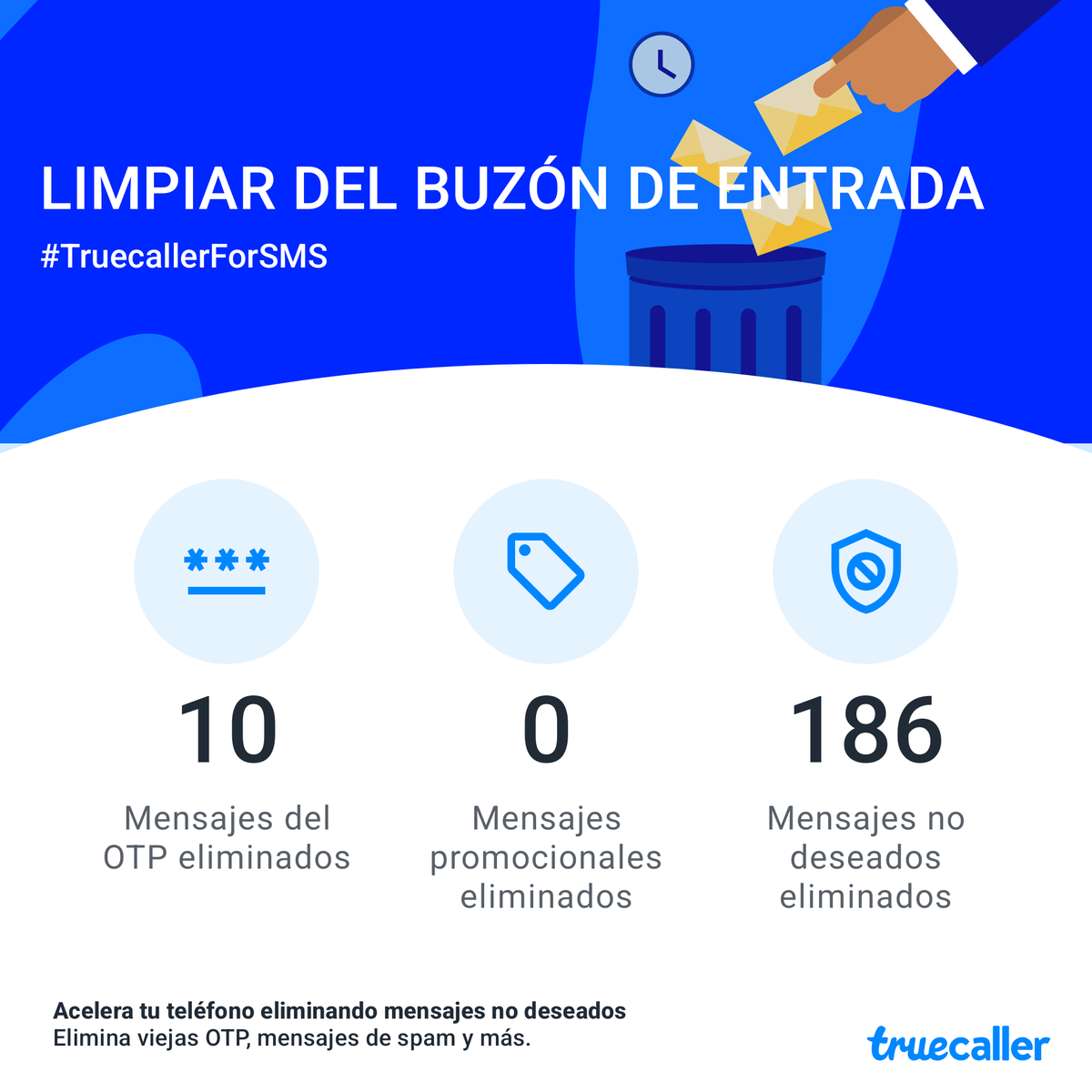 electroandblue's tweet photo. Look at how @Truecaller helped me clean up my inbox. Try Inbox Cleaner today! #TruecallerForSMS https://t.co/GxClzEcj9z