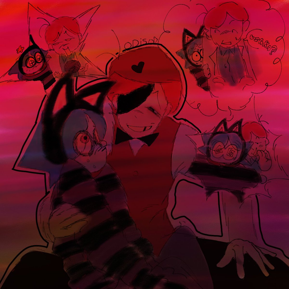 0ddis0dd's tweet photo. #psychocuties #fanart #psychocutiesfanart #elevatorman https://t.co/apleXONN42