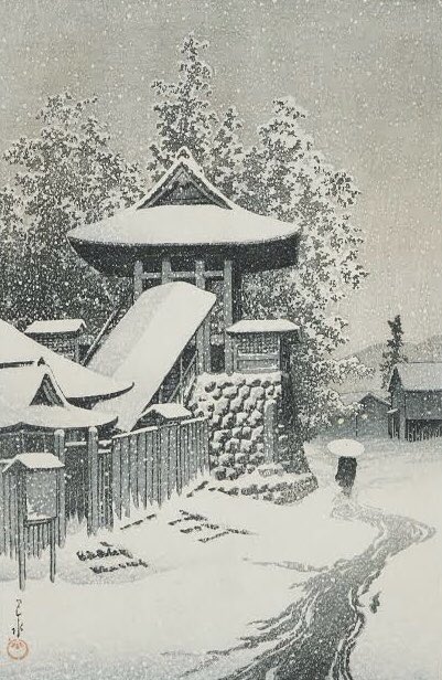 川瀬巴水《高野山鐘楼》