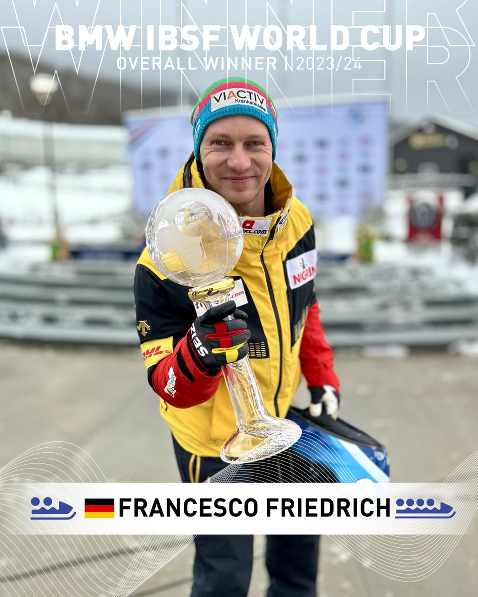 BMW IBSF Overall World Cup WINNER in Combined Men's Bobsleigh - Francesco Friedrich 🏆✨🇩🇪 #IBSF100 #ready2slide #slidingtogether