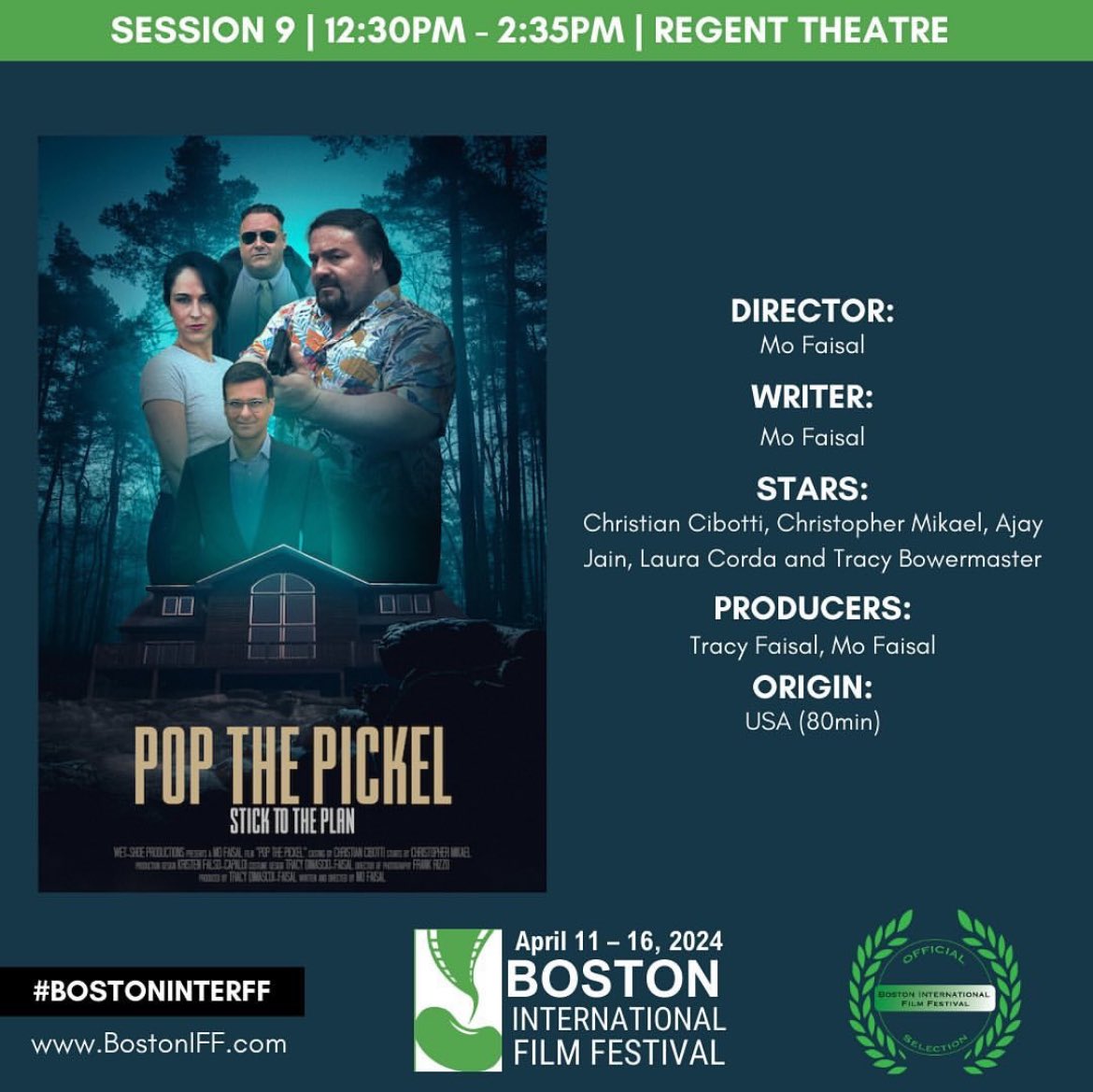 The last film of Session 9 is the comedic thriller feature “Pop the Pickel”. Can’t wait to see you there!