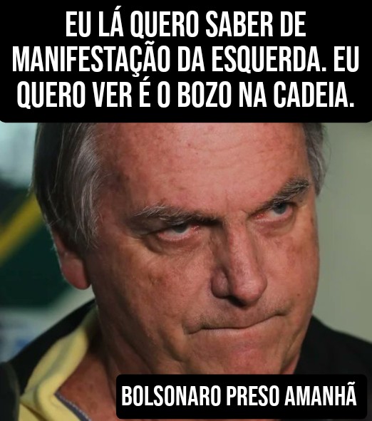 Se flopou ou não flopou, pra mim não faz a menor diferença.
Aliás, nem para o Lula, nem para o seu governo, nem mesmo para os sindicalistas e militantes, nem para estudantes, nem para trabalhadores e trabalhadoras.
Todos só queremos uma coisa:
BOLSONARO PRESO AMANHÃ SEM ANISTIA