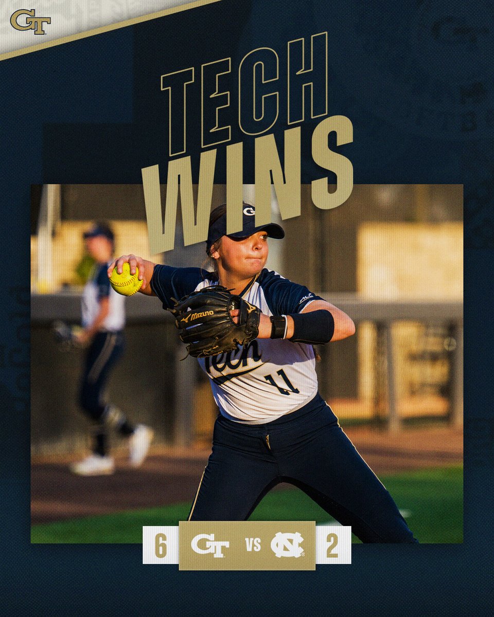 TECH WINS!! The Jackets outlast North Carolina for our 8th ACC win of the season 😤 #StingEm x #BeGold