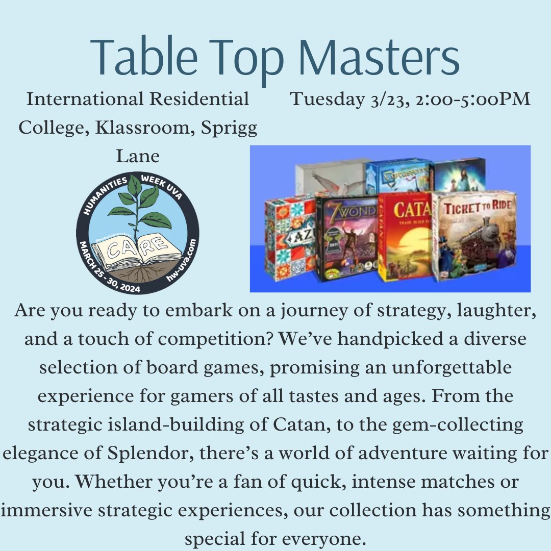 Come out this Tuesday and I promise you won't be board!