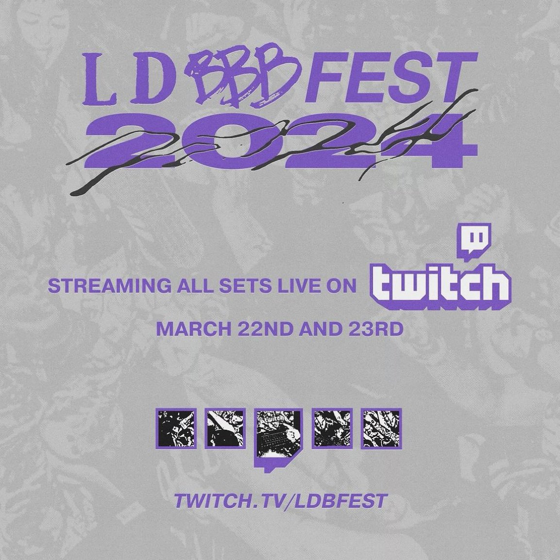 Don’t miss our final sets of the weekend. Tune in right now on @Twitch for @fiddleheadusa, @obituarytheband & @SUNAMI408 ☔️ Twitch.tv/ldbfest