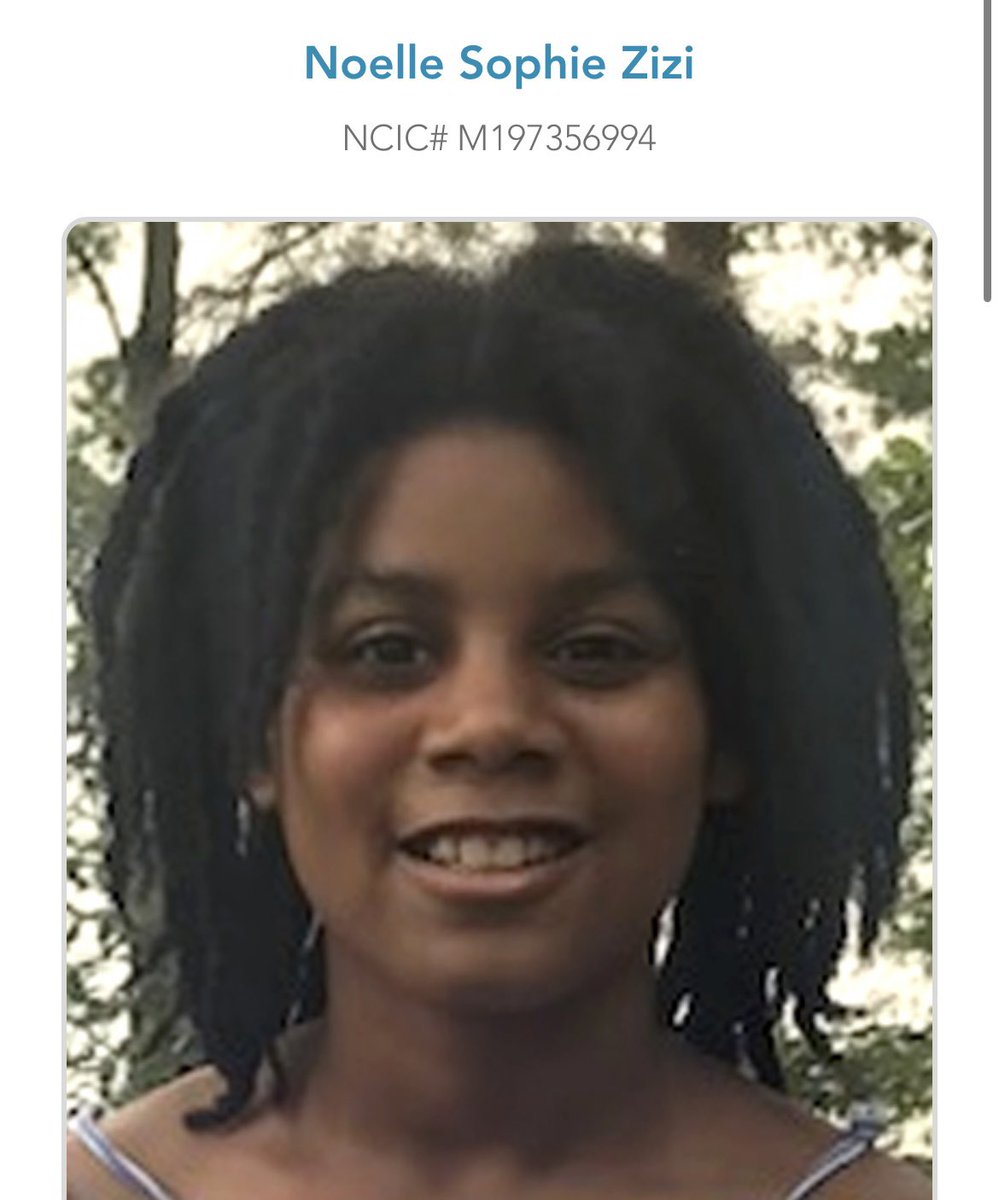 This is the official NCMEC poster link for 13-yr-old Noelle Zizi, featured on @OfficialOPLive tonight. Pls share to help find her. 🙏🏼 missingkids.org/poster/NCMC/14… #OPLive #OPNation @OnPatrolNation @NCMEC @ReelzChannel