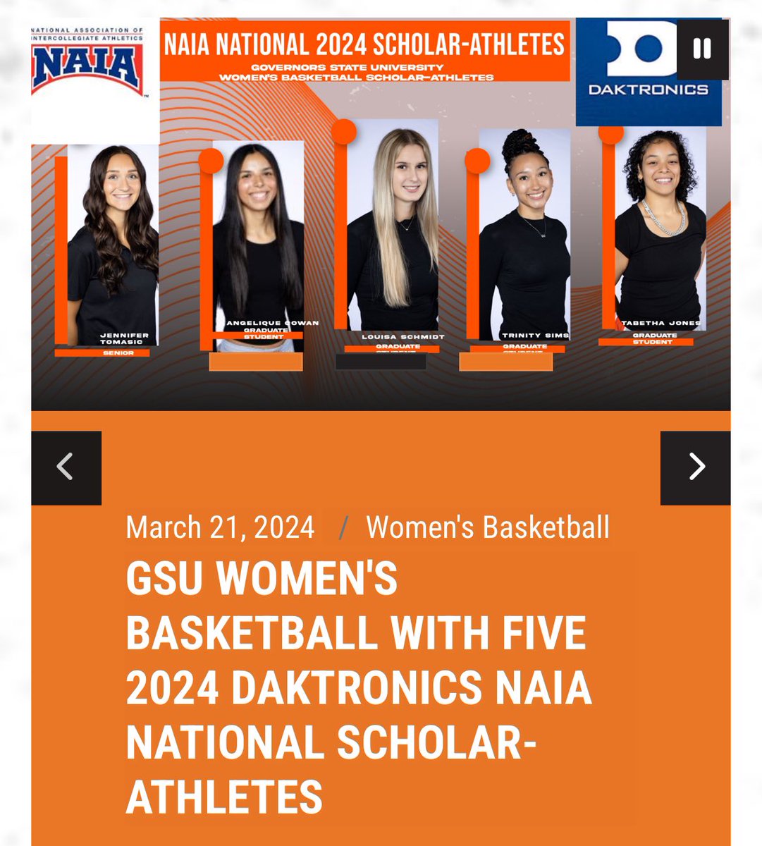 JET (@tomasic_jerry) on Twitter photo Congrats to my daughter and all the student athletes that receive this recognition. <a href="/TomasicJennifer/">JenniferTomasic</a>
🙌 Congrats to my daughter and all the student athletes that receive this recognition. <a href="/TomasicJennifer/">JenniferTomasic</a>
🙌