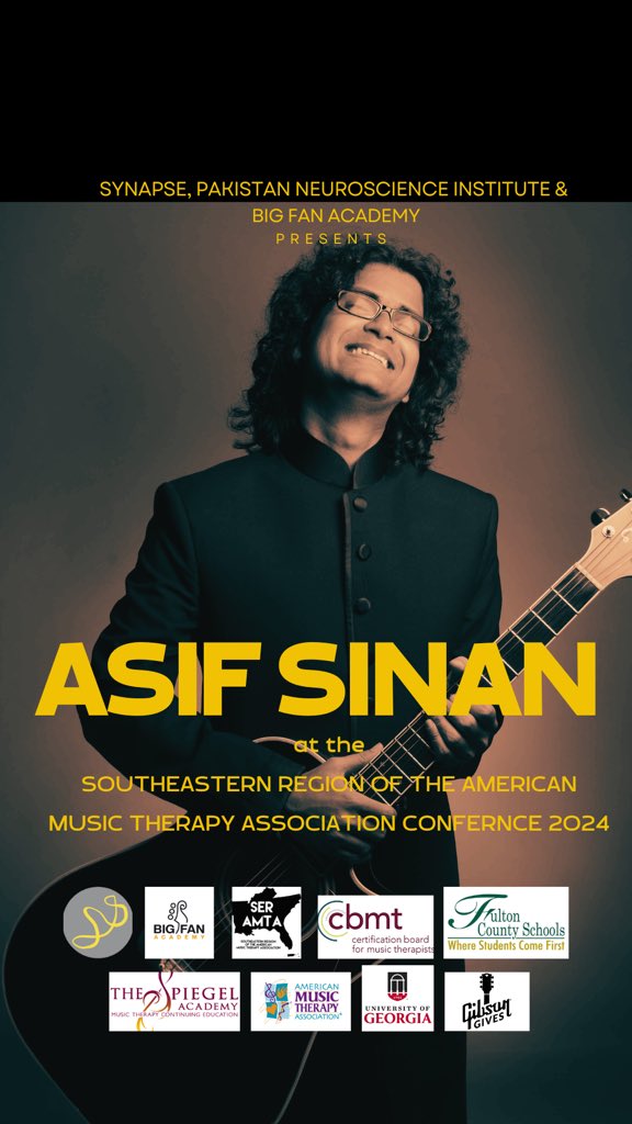 Delighted to participate as guest speaker sharing insights in music
therapy in South Asia, followed by a unique fusion performance
 in the remarkable Music Therapy #Conference in #Atlanta, 

Gratitude to   @SERAMTA @TheCBMT  @amta & #NatalieKirk. 
#seramta #asifsinan #music #art