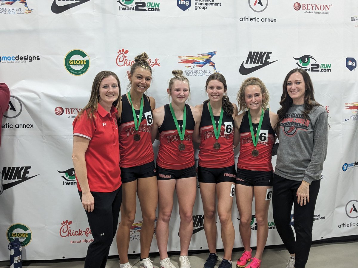 ECentralTrack's tweet photo. Congratulations to our 4x400 relay team of Jorjia Ferguson, Lauryn Huber, Anna Graf &amp; Callie Bentley for placing 5th with a time of 4:03.42! We're so proud of these ladies! ❤️🖤💪🔥

@ECTrojanSports @CoachMeganEC https://t.co/4ckoi3W42B