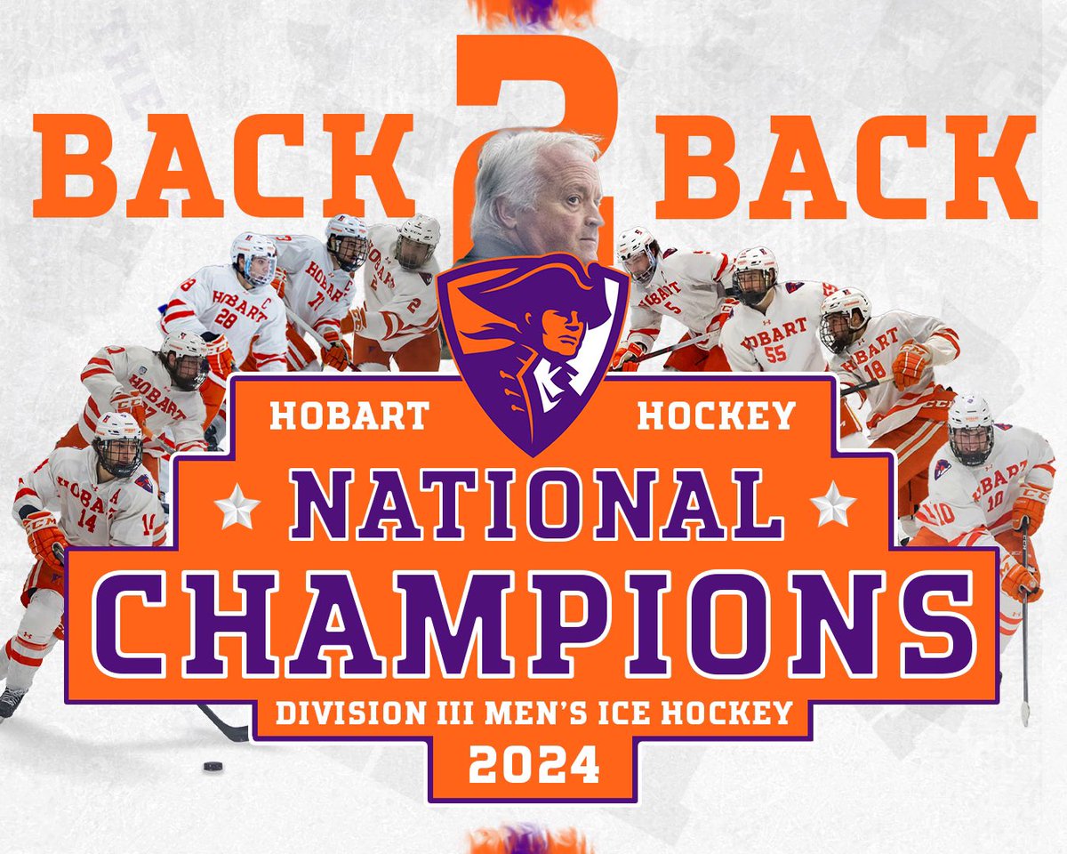 SO NICE WE DID IT TWICE‼️ YOUR 2024 NATIONAL CHAMPIONS! #hobarthockey #d3hky