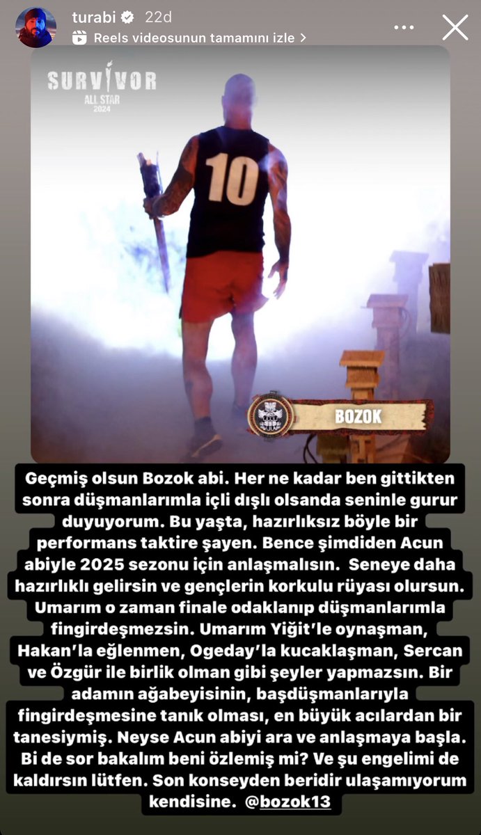 Subliminal mesaj dolu:)) 
Seneye görüşürüz <a href="/survivorturkiye/">Survivor Türkiye</a> 💪

#Survivor2024AllStar #SurvivorAllStar