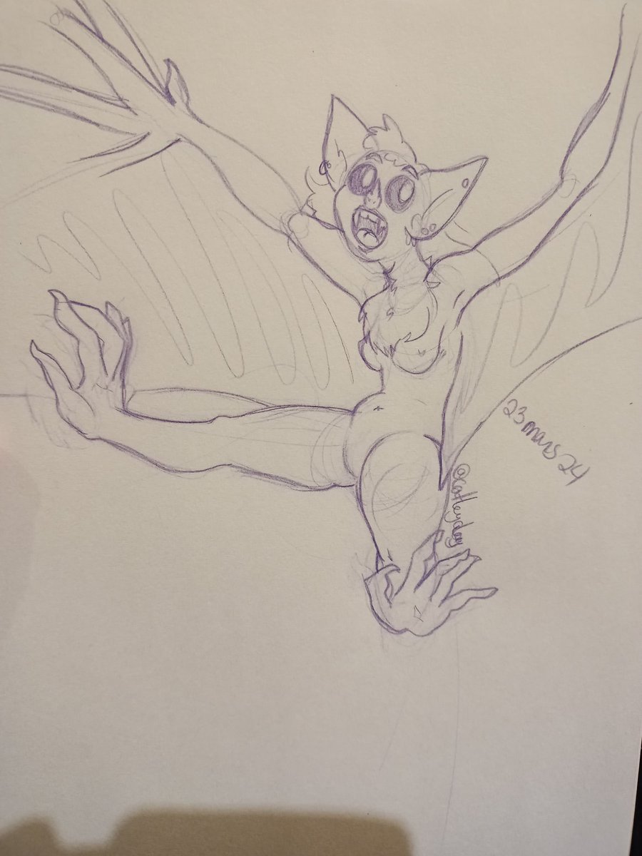Catleydey's tweet photo. Happy bat!
#dessin #drawing #croquis #squetch https://t.co/jNuBlbFZ74