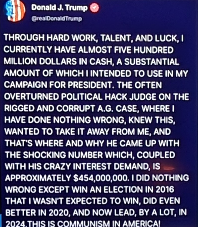 JohnFosterWay's tweet photo. @CNN @MSNBC @TheBeatWithAri @BigBlueWaveUSA @AriMelber @iamgabesanchez @nbc @kristenwelker @TheYoungTurks @MichaelCohen212 @David_Feldman_ @MeidasTouch @meiselasb @MrTommyCampbell @hakeemjeffries @Majority54 @JasonKander @ravigupta @morningmika @MorningJoe @39thPOTUS @FBI @dpakman @NewsMeidasTouch @MeidasNetwork @MTLegalAF @Pamela_O_Plays @politico @CalltoActivism 🚨#EMERGENCY 🚨
🔥🇺🇲🔥
It is #SAD how #Dangerous #Dictator Wannabe & #UnitedStates #Traitor #UNrealDonaldTrump #LIES
So much so that after he repeats his said LIES over and over and...
He not only convinces his supporters; he believes his LIES are #Truth
#VoteBLUE
🔥🇺🇲🔥 https://t.co/FMJHr1sUtI