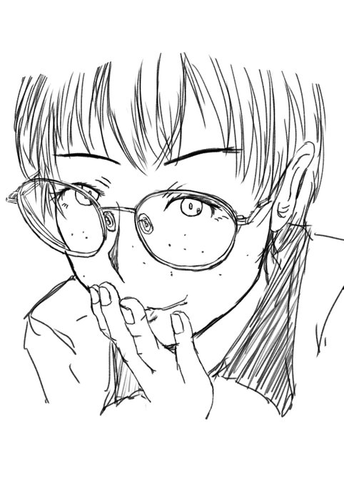 画面の三分の一が死んでるけどタオル掛けて点滅軽減。
眼鏡模写練の雨の朝。 