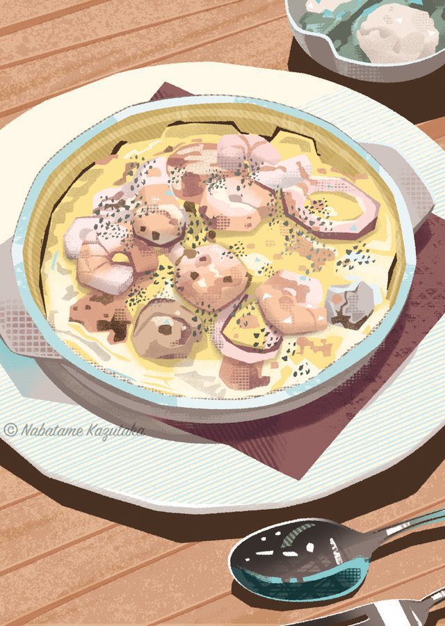 food artist name twitter username no humans table plate bowl  illustration images