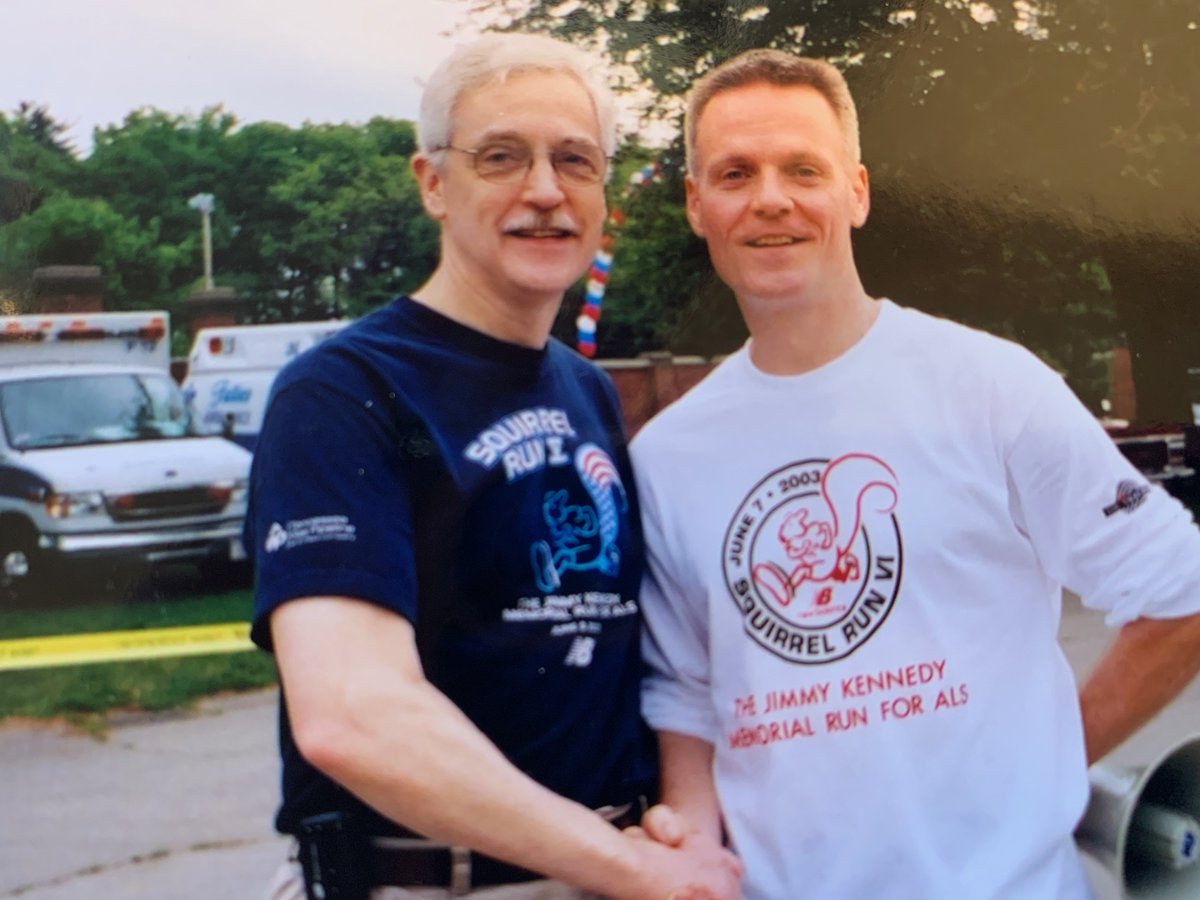 As we get ready for the Squirrel Run XXVI, we look back 20 races to Dr. Robert Brown &amp; Rich Kennedy getting ready to send off the runners/walkers in 2003.
Getting ready for 2024 -  5K race on June 8th in Quincy to benefit <a href="/theangelfundals/">The Angel Fund</a>  &amp; <a href="/UMassChan/">UMass Chan Medical School</a>.
theangelfund.org/events/jimmy-k…