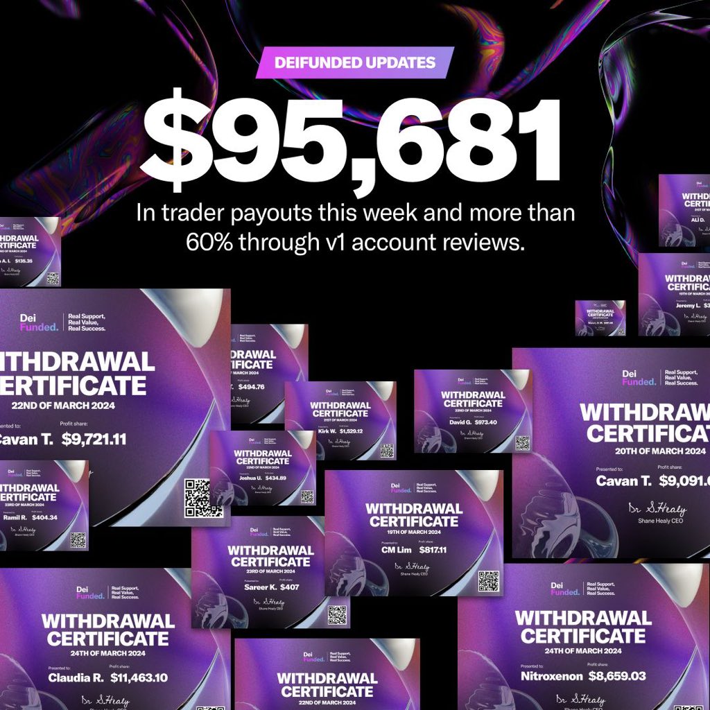 Almost thru it! 

Payouts from the week! 👍