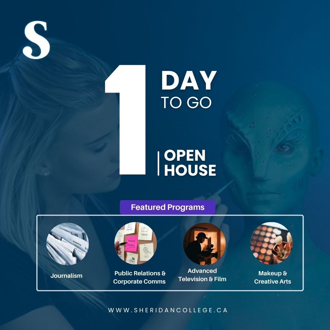 Tomorrow is the day! Sheridan College's Trafalgar Campus is hosting a must-see event on Sunday, March 24th! Don't miss out! #SheridanPopUp #SheridanOpenHouse2024