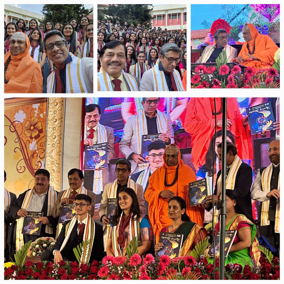 Dr. Shashank Joshi (@askdrshashank) on Twitter photo @ Medical Graduation Ceremony as Chief Guest <a href="/JSSMCMYS/">JSS Medical College</a> JSSMedical College Mysore with HH Jagadguru Sri Shivarathri Deshikendra Mahaswamiji Principal Prof Basavanagowdappaji and team 🙏 @ Medical Graduation Ceremony as Chief Guest <a href="/JSSMCMYS/">JSS Medical College</a> JSSMedical College Mysore with HH Jagadguru Sri Shivarathri Deshikendra Mahaswamiji Principal Prof Basavanagowdappaji and team 🙏
