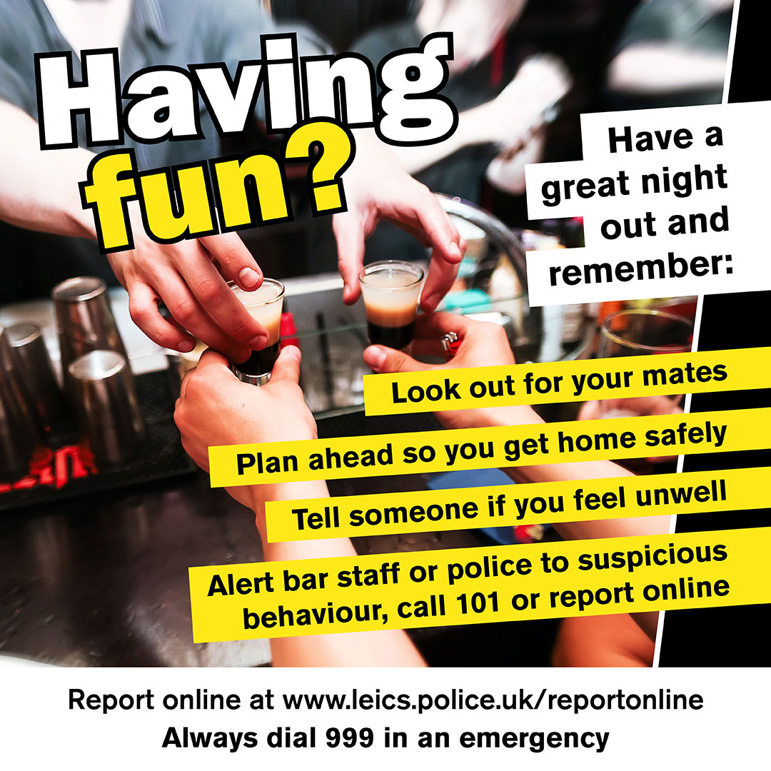 Local patrols completed around the Harborough, Lutterworth and Wigston area by the Neighbourhood proactive Team at local pubs and bars. No issues reported. #havefunstaysafe Sgt Julie Watkins