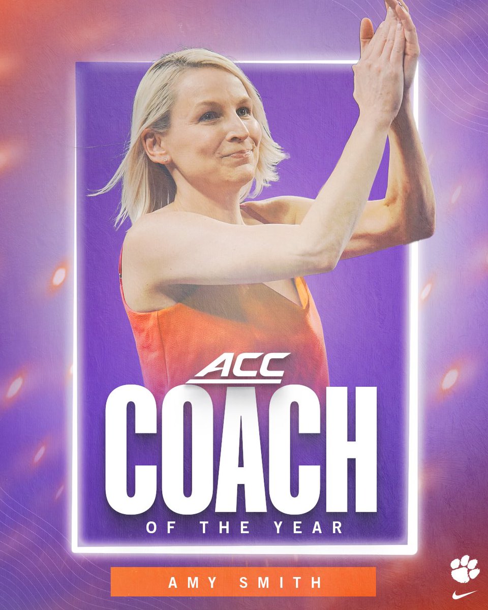 The ACC just confirmed what we already know: Head Coach Amy Smith is the best 🧡💜 #TeamOne