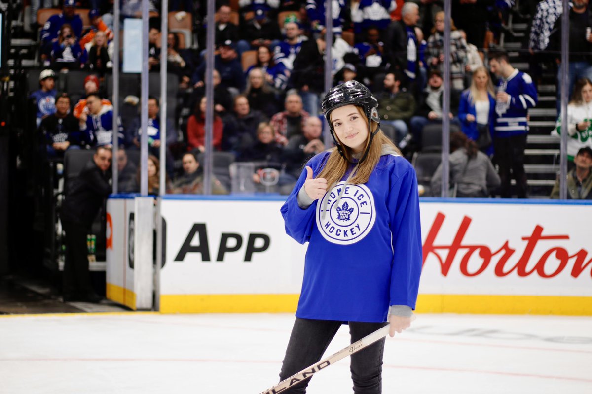 Proud to have friends from our Home Ice Hockey program in partnership with @adidas out for MLSE Foundation Awareness Night! We had a record 216 girls registered this past season thanks to amazing coaches like Cate, Arlene, Maria and Michaela! 👏👏