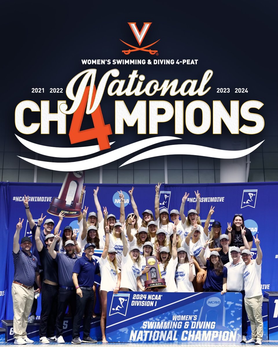 The Champs!
Four straight for the Hoos!
🏆🏆🏆🏆