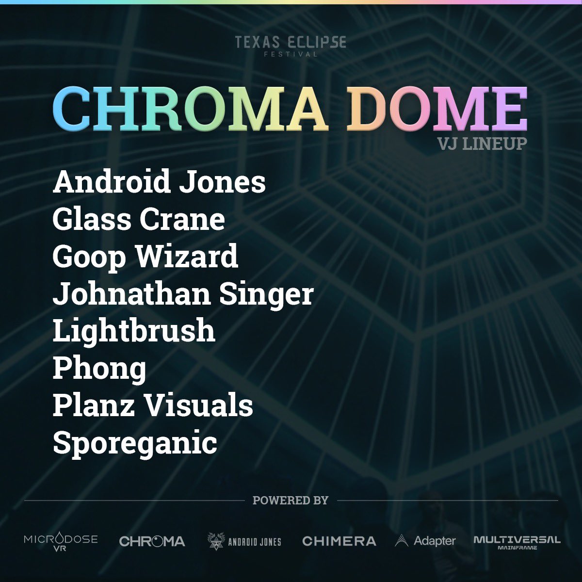Lightbrush (@litbrush) on Twitter photo Hyped to thrown down some visuals with my heroes and homeys at <a href="/TexasEclipseDAO/">Texas Eclipse DAO</a>!
<a href="/microdoseVR/">Microdose VR</a> <a href="/chimera_creator/">Chimera</a> <a href="/Android_Jones/">Android Jones</a> <a href="/glass_crane/">Glass Crane</a> <a href="/goop_wizard/">Goop Wizard</a> Johnathan Singer <a href="/ansonphong/">🐸phong</a> Planz Visuals <a href="/sporeganic/">Sporeganic</a>
#MicrodoseVR #ChimeraCreator #AndroidJones #L1ghtbrush #metaversaldome Hyped to thrown down some visuals with my heroes and homeys at <a href="/TexasEclipseDAO/">Texas Eclipse DAO</a>!
<a href="/microdoseVR/">Microdose VR</a> <a href="/chimera_creator/">Chimera</a> <a href="/Android_Jones/">Android Jones</a> <a href="/glass_crane/">Glass Crane</a> <a href="/goop_wizard/">Goop Wizard</a> Johnathan Singer <a href="/ansonphong/">🐸phong</a> Planz Visuals <a href="/sporeganic/">Sporeganic</a>
#MicrodoseVR #ChimeraCreator #AndroidJones #L1ghtbrush #metaversaldome