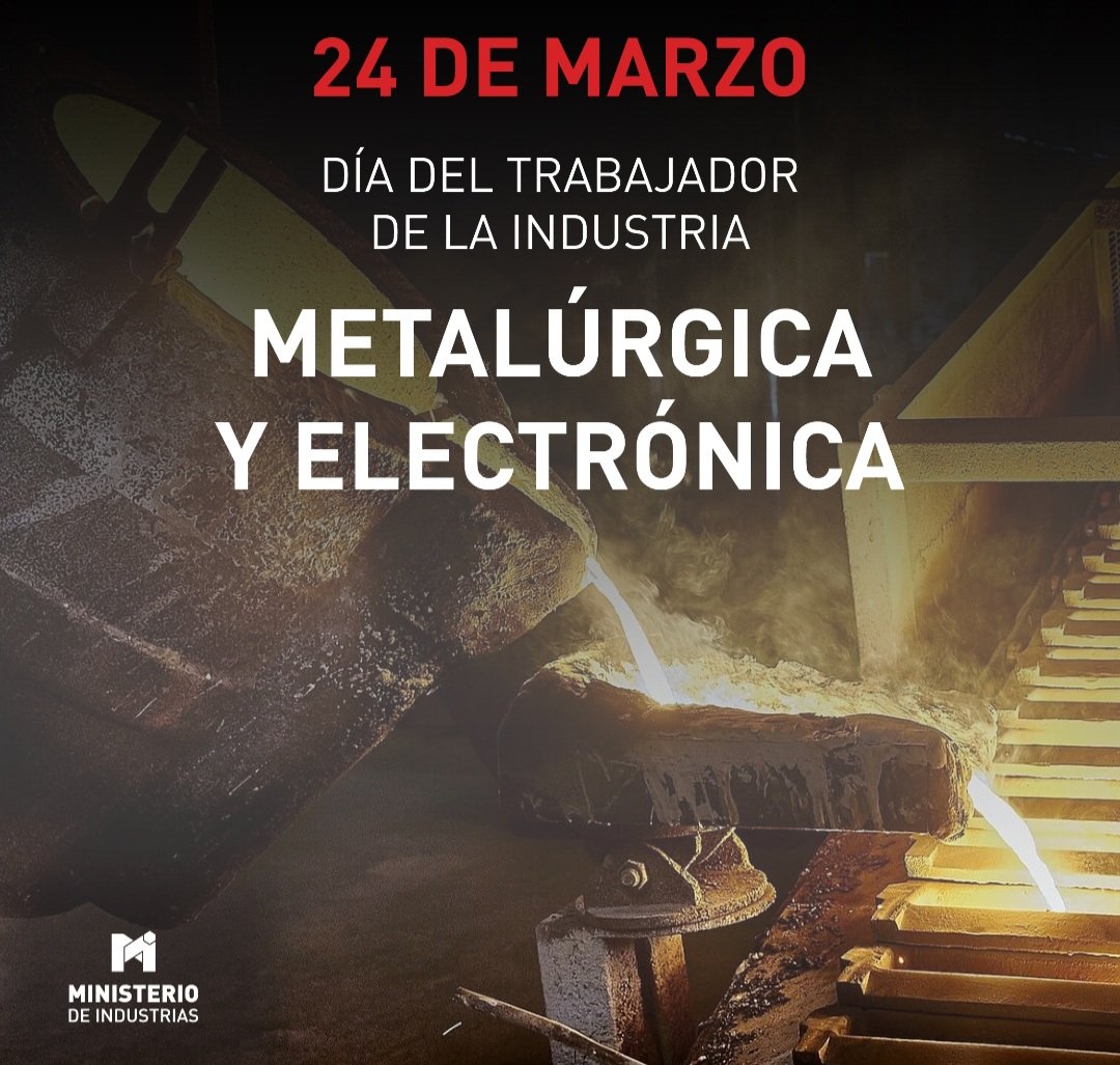 Muchas felicidades este #24DeMarzo a todos los trabajadores de #IndustriasCuba por el Día del Trabajador de la Industria Metalúrgica y Electrónica. @osdegesime @cubarecicla @GelectCuba @GAcinox @EloylvarezMart1 @ReinaldoLuisGo1 @EstradaFong @JorgeLTamayoD @lazarojimc @DiazCanelB