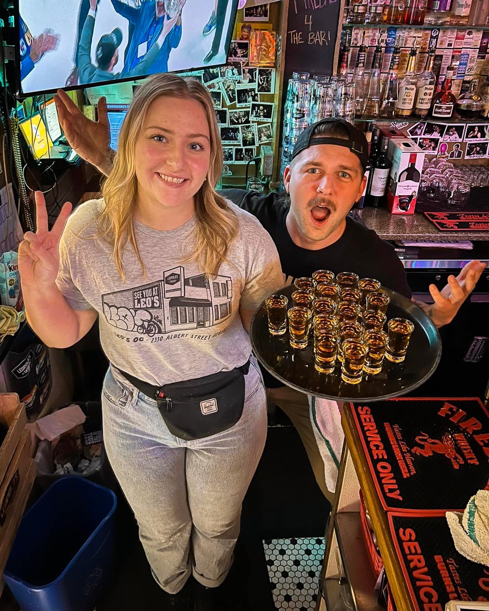 Leopoldstavern's tweet photo. Nothing but good vibes &amp; bell rings at #LeosOG this weekend!

Ringing the bell = buying $4 Fireball shots for the house! 🔔

Have you ever rang the bell? 

#seeyouatleos #yqreats #regina #yqr https://t.co/P2HD0ZQV3j