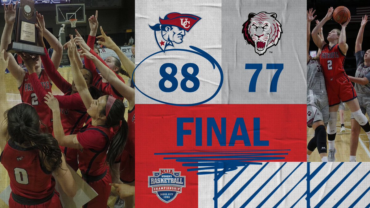 NAIA (@naia) on Twitter photo W🏀
<a href="/UC_Patriots/">UC Athletics</a> advances to the #NAIAWBB semifinals for the first time!
#BattleForTheRedBanner #collegebasketball W🏀
<a href="/UC_Patriots/">UC Athletics</a> advances to the #NAIAWBB semifinals for the first time!
#BattleForTheRedBanner #collegebasketball