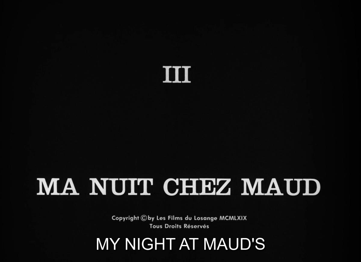 ScreenKitty's tweet photo. Beginning an Eric Rohmer binge with My Night at Maud's (1969). https://t.co/gPEkY4JSaV