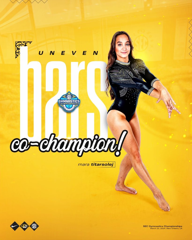 𝐂𝐑𝐎𝐖𝐍 𝐇𝐄𝐑 👑

<a href="/maratitarsolej/">mara</a> is your 2024 SEC Bars Co-Champion!

#MIZ🐯 #SECGYM