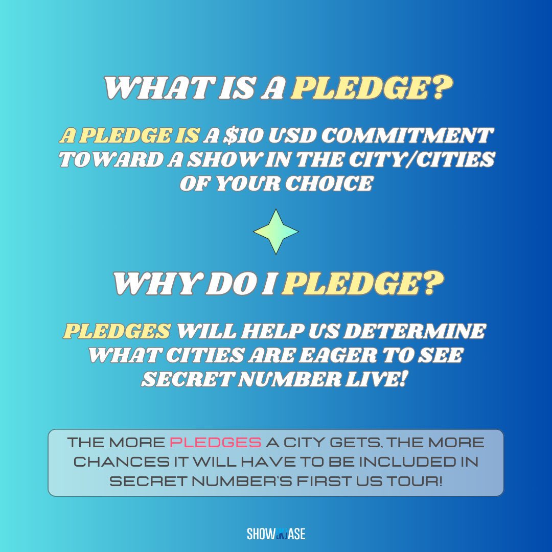 nugupromoter's tweet photo. SECRET NUMBER will go on a US Tour in July 

Starting March 27th at 12PM EST, you can pledge $10 USD for the city that you want them to visit, and the money used will be put towards your ticket OR refunded if the city isn’t chosen as a final destination https://t.co/pXiPzCVqqK
