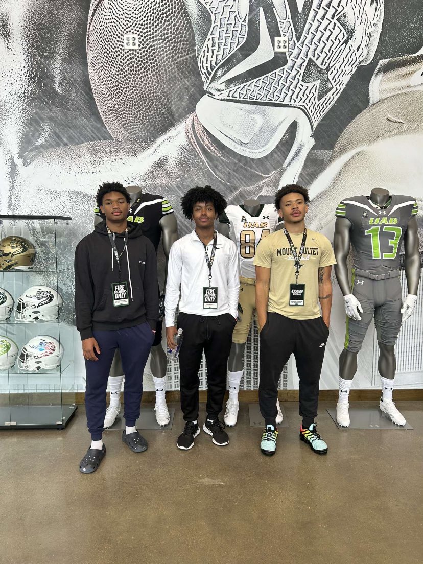 Had a great visit yesterday at the University of Alabama at Birmingham can’t wait to be back <a href="/UAB_FB/">UAB Football</a> <a href="/CoachCox_DB/">C.J. Cox</a> <a href="/JalanSowell/">JALAN SOWELL (J1)</a> <a href="/ONEWAYINC1/">ONEWAY INCORPORATED</a> <a href="/Hunter_DeNote/">Hunter DeNote</a> <a href="/theBAFootball/">Brentwood Academy Football</a> <a href="/TNSavages7v7/">NPA Savages 7v7</a>