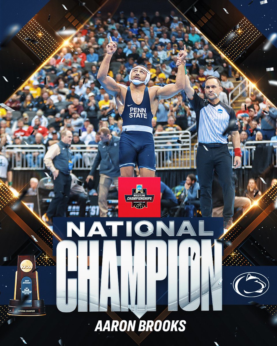 History has been made...Aaron Brooks is a 4x NATIONAL CHAMPION!

#NCAAWrestling x <a href="/pennstateWREST/">Penn State WRESTLING</a>