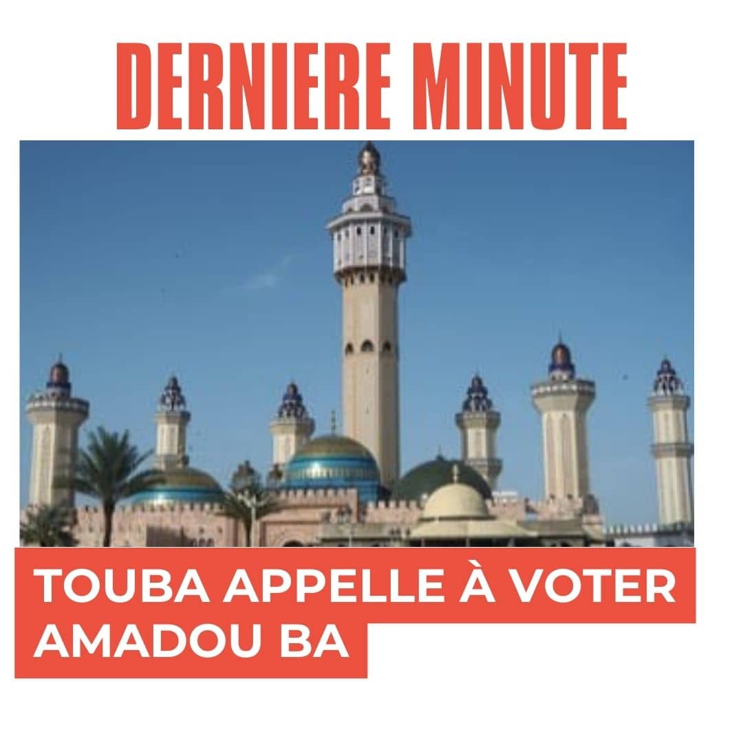 🔊👇Dernière minute:
#Touba appelle à voter #AmadouBa après l'attitude des djihadistes contre les confréries.
Touba condamne la violence sous toutes ses formes.
#DiomayeweddinaTouba
#SunuElection2024 
#DiomayePresident 
#FreeSenegal