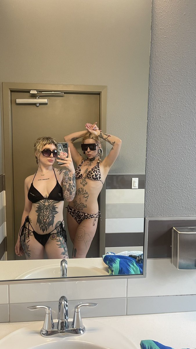 two dumb bitches in 45 degree weather