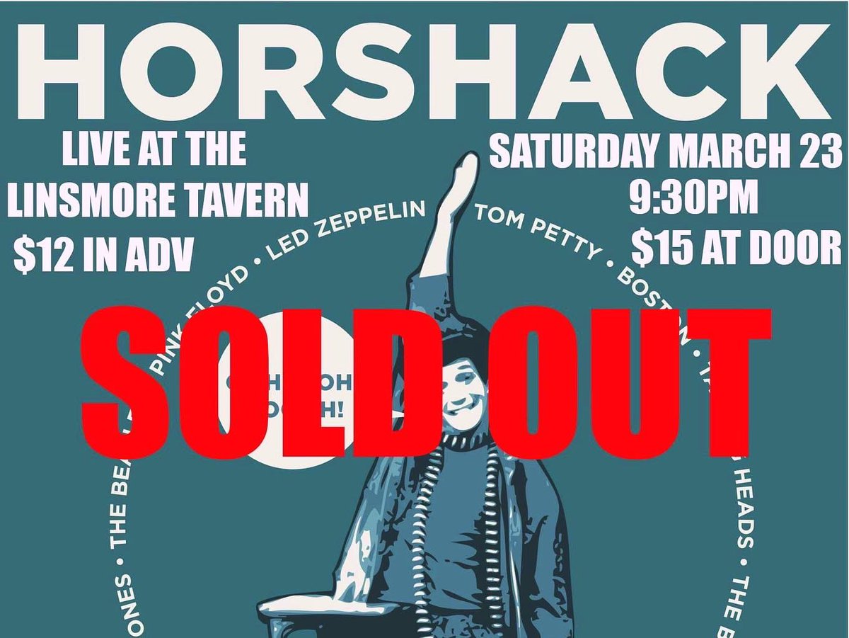 Another Sold Out Saturday night at the Linsmore with Horshack! It's going to be another With this supergroup! It's party time! @DanforthTweets @EastYork_TO @LiveMusicCda @WhatsUpTOMag @listenlocalTO @TorontoMusic @leslieviller @DanforthWoodbin @DanforthAvenue @DanforthMag