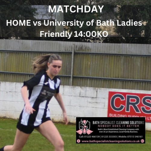 ⚫️WOMEN’S MATCH DAY⚪️ 🆚 University of Bath Ladies 🗓️ Sunday 17th March 2024 🏆 Friendly 🏟️ Lew Hill Memorial Ground, BA2 8PA ⏰ 14:00 Kick off 🎟️ FREE 🍻 Clubhouse will be open from midday ⚫️⚪️#UptheDown @swsportsnews @OddDownU18WFC @bsoccerworld @NonLeagueFix