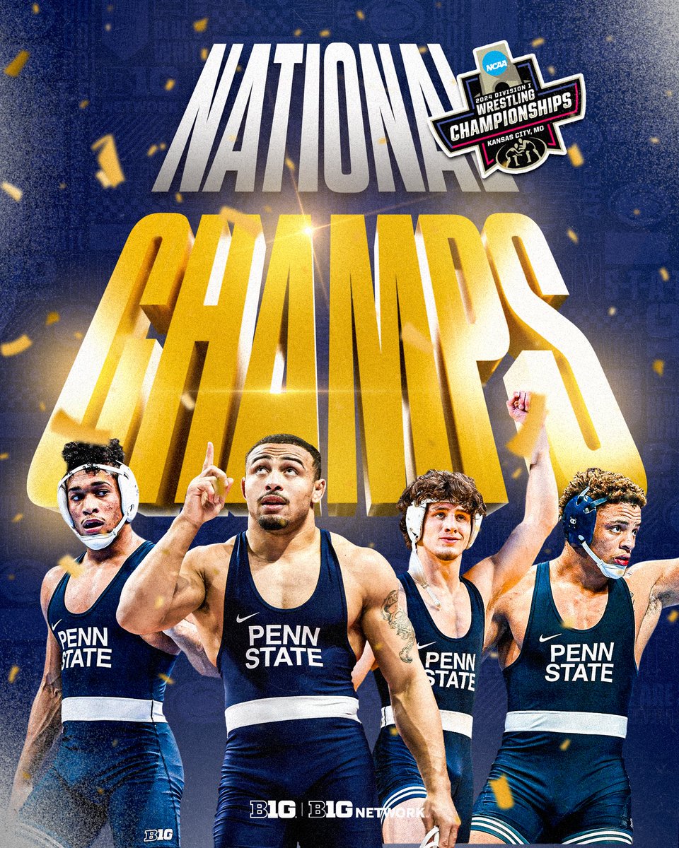 The 2024 @NCAAWrestling Champions! 🙌 #NCAAWrestling x @pennstateWREST