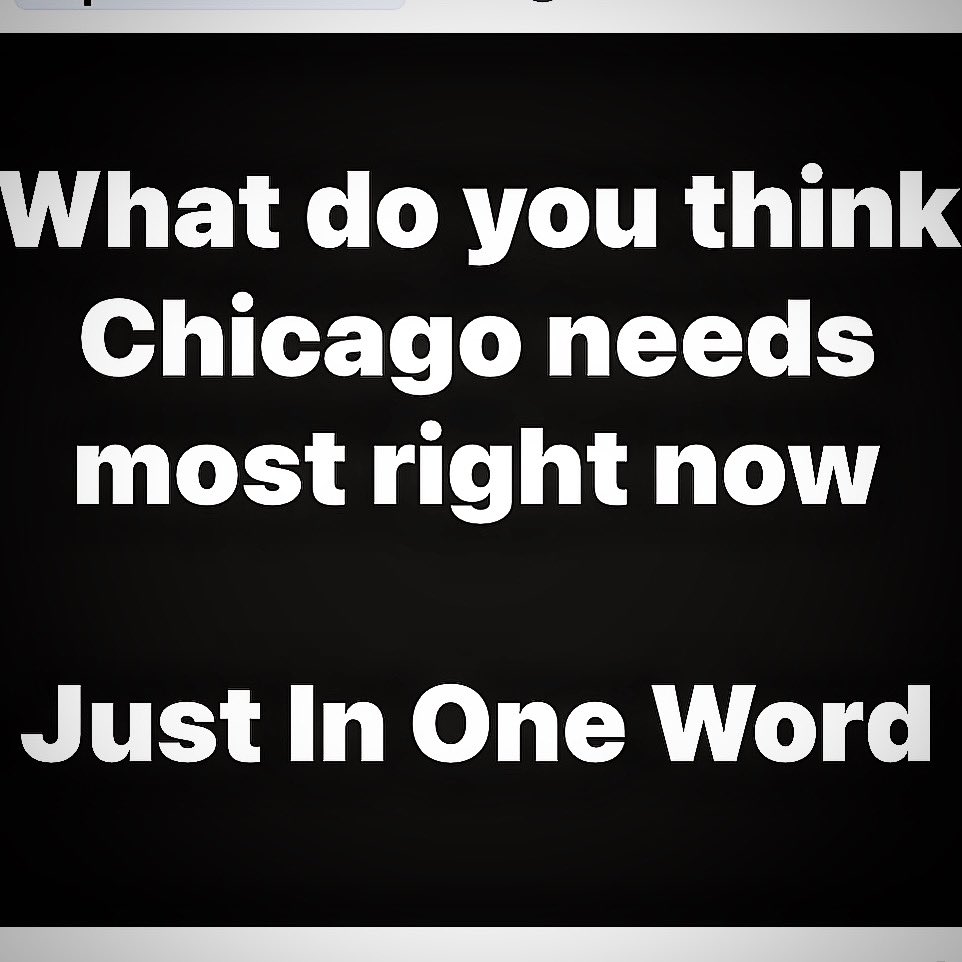 In 1 word, what does Chicago need most right now?

#ChicagoHistory ™️