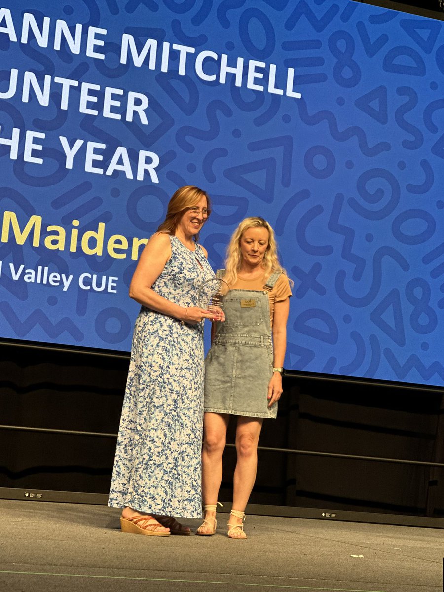 So proud of these two amazing @SGVCUE members!!! Thank you Valerie & April for all that you have done for the #SGVCUE crew and the whole #CUEmmunity! 💙💛@mllevalsunshine @maidens7 💛💙 Congrats to all the #SpringCUE #CUE24 award winners! 🤗🤩🎉