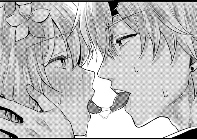 トマ蛍R18原稿進捗。トーン貼りしている。 