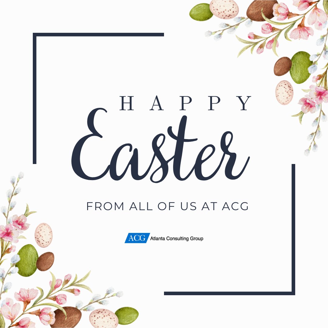 Happy Easter from Atlanta Consulting Group!  Wishing you a day filled with joy and delightful moments. 

#EasterGreetings #ACGFamily #AtlantaConsultingGroup