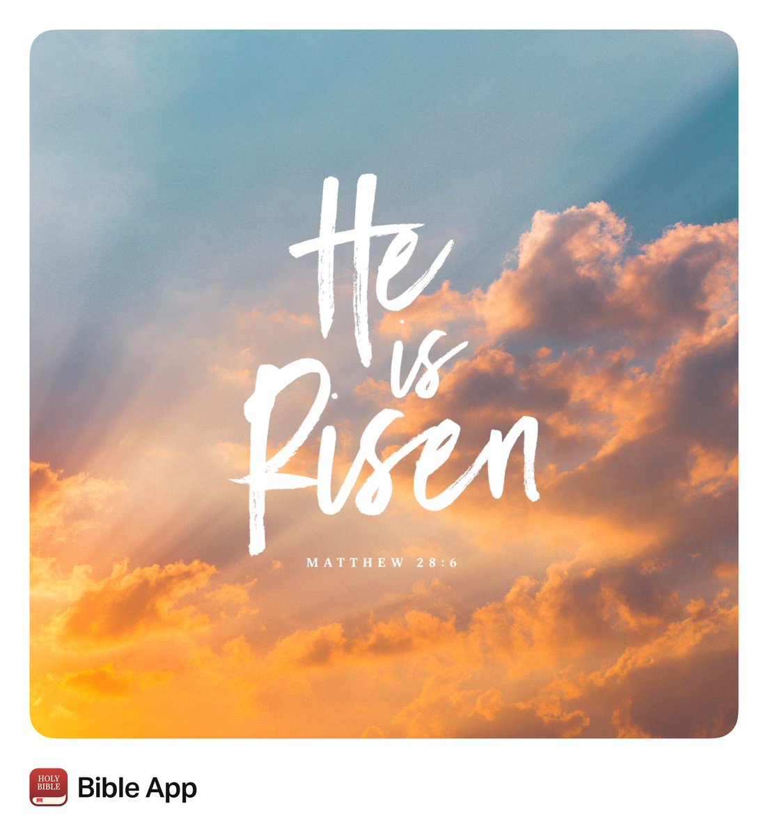 MatMlodzinski's tweet image. He is risen!
Jesus is alive!
We all have a sin problem, but when you come to Christ, he wipes away your sins. Why? Because he died on the cross and suffered the punishment we all deserved to save us, because that’s how much God loves us.
Happy Easter!