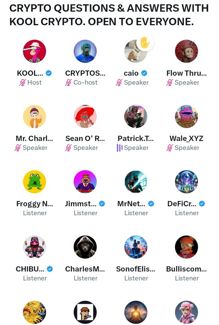 FRIonSol's tweet photo. Just a listener in KOOL CRYTO @healthymofin Space, much to know everything crypto, but not have much time in 💙 Join every good talks 👌 https://t.co/UelnFFnjMy