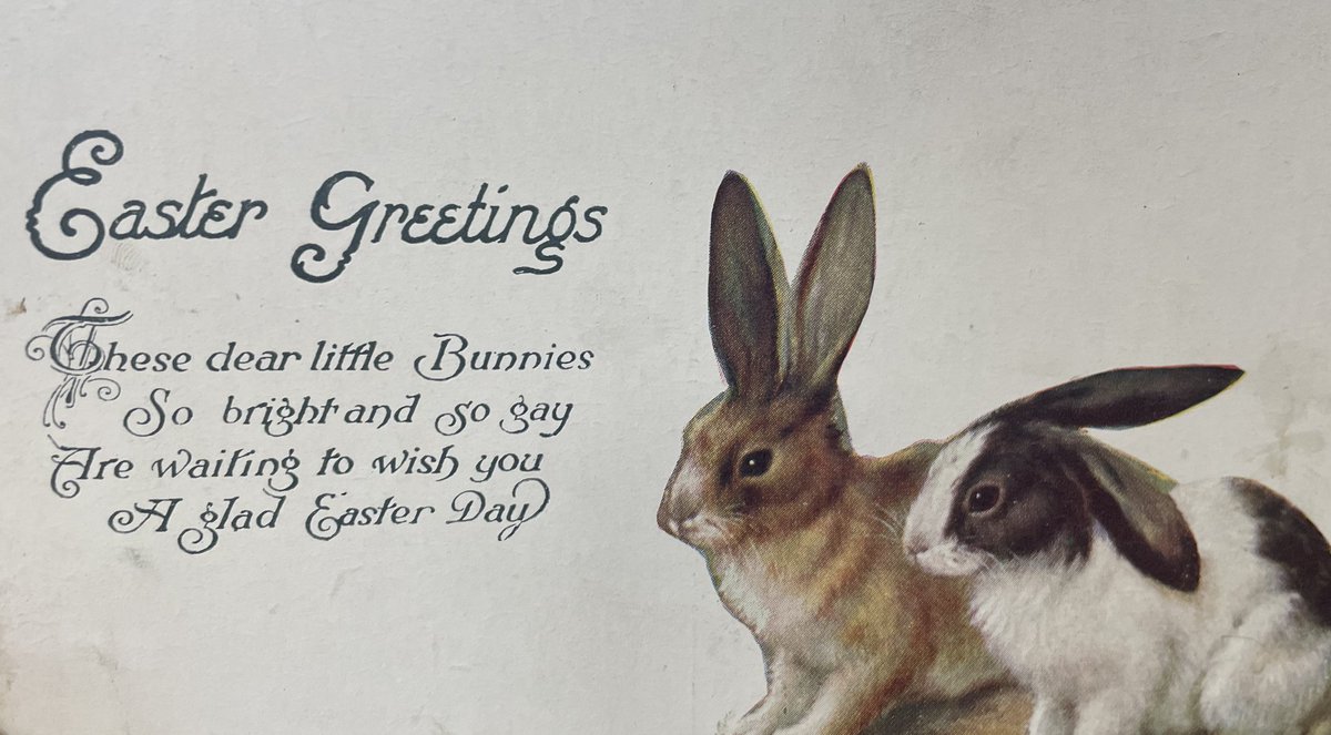 Beannachtaí na Cásca Ort!

Happy Easter to you all!

A lovely Easter postcard from our Collection

#EasterSunday2024
#Easter
#Eastersunday
#Donegal
#donegalireland 
#EasterBunny
#MuseumTwitter