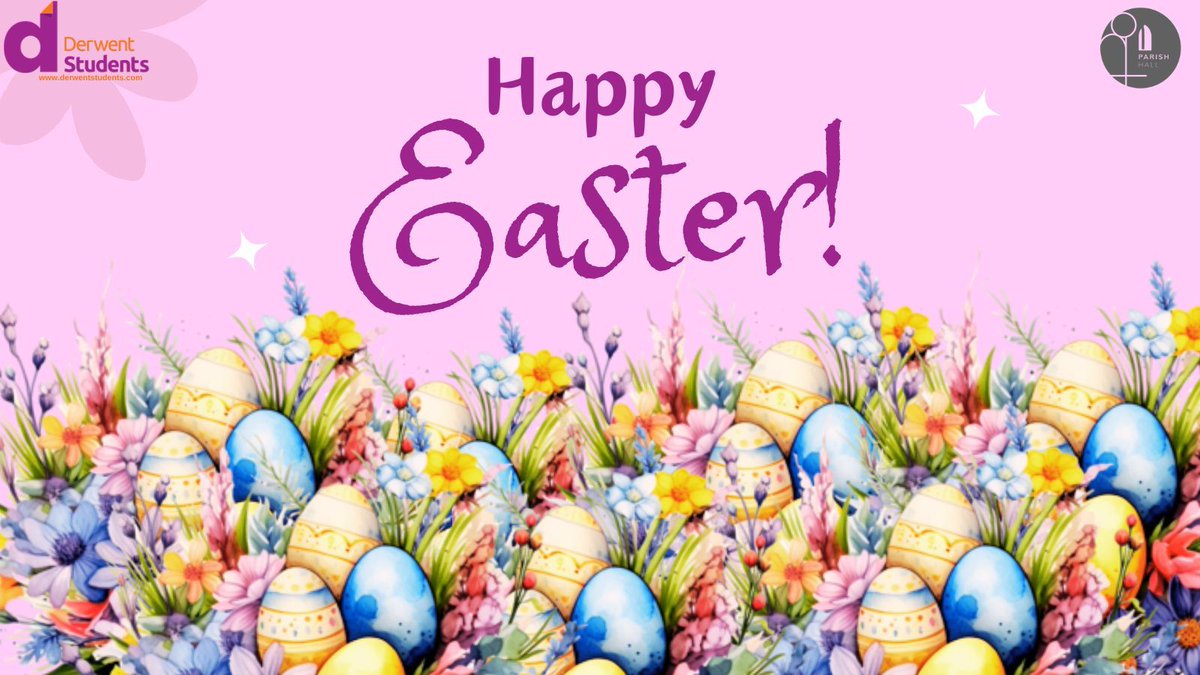 ✨#HappyEaster!🐣 <a href="/ParishHallEgham/">Parish Hall, Egham</a>🌺 #DerwentStudents 🌷 #RoyalHolloway